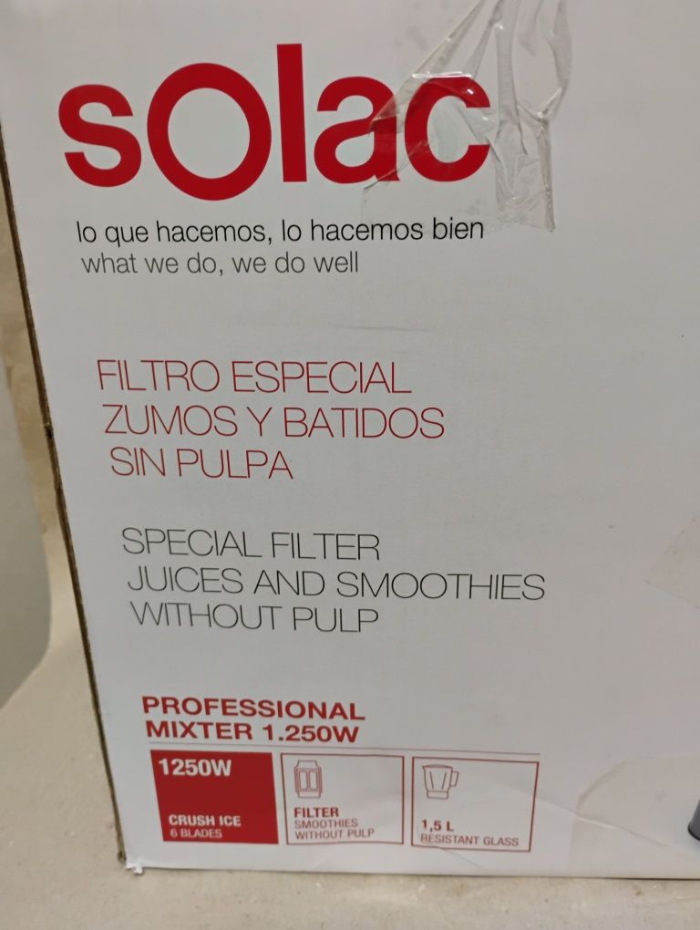 SOLAC - Blender. 1.5L  szklany