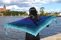 Szydełkowa chusta wełna merino handmade rękodzieło unikat