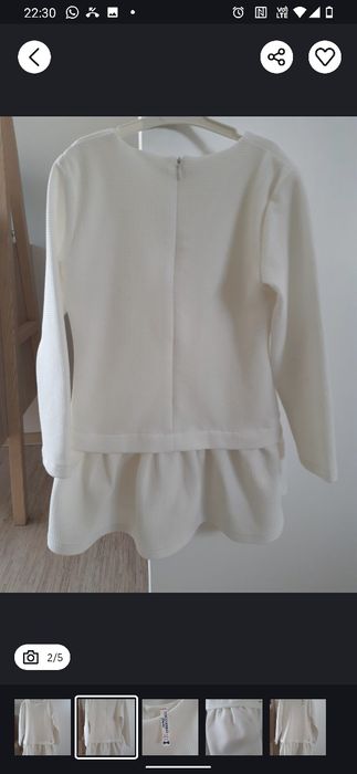 Sukienka cocodrillo biała ecru 110