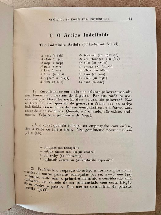 Livro antigo - Gramática de Inglês - Maria do Céu Saraiva Jorge