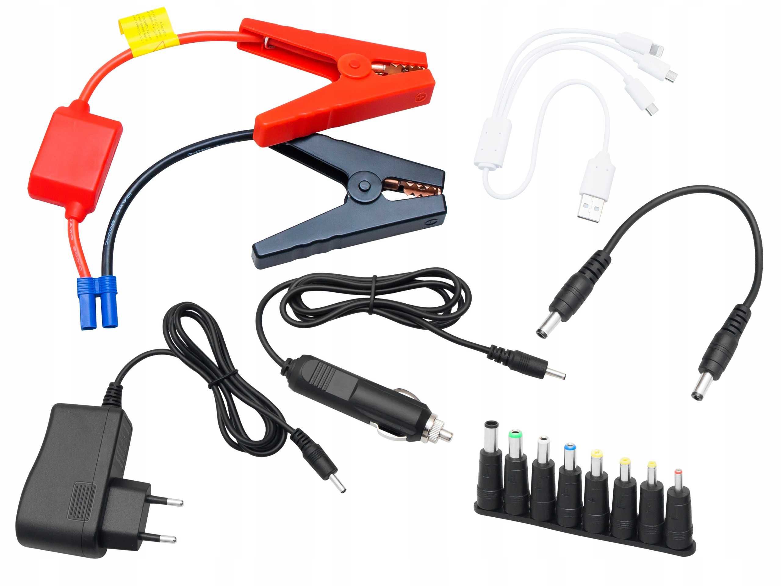 Mocny Jump Starter ROZRUCH BOOSTER Powerbank 12V ZESTAW 16800mAh