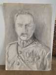 obrazek patriotyczny Józef Piłsudski - format A4 ołówek