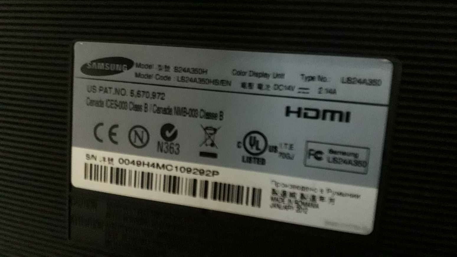 Samsung monitor hdmi