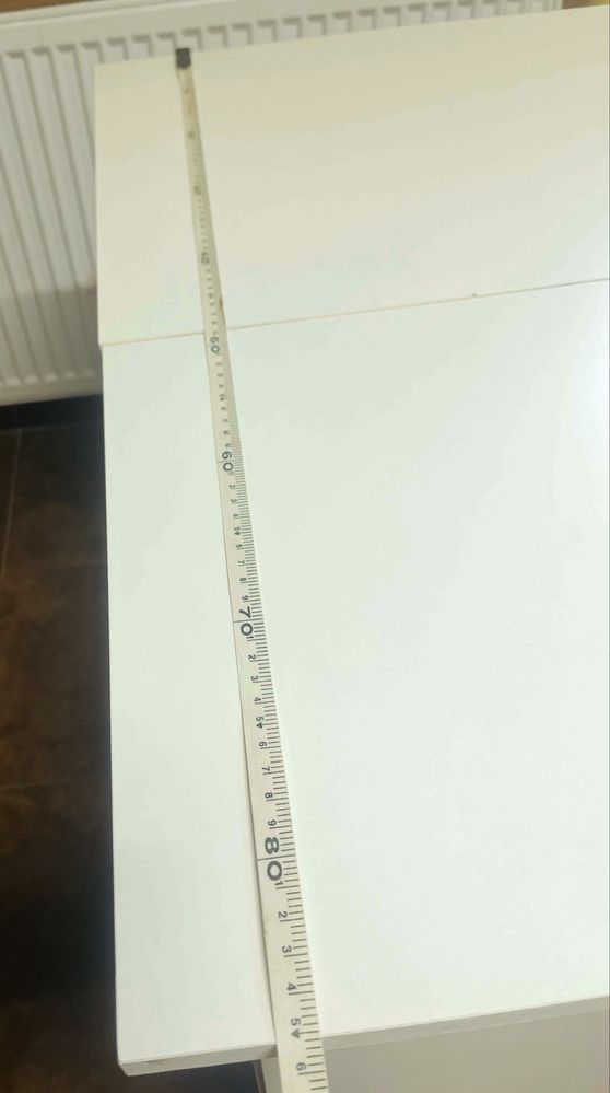 Białe biurko rogowe 125x85