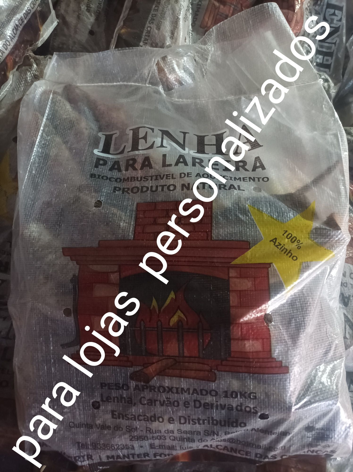 Sacos de lenha para lojas