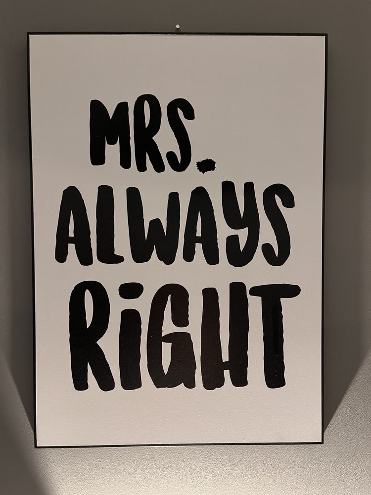 Obrazy „Mr Right” oraz „Mrs always Right”