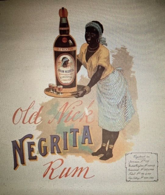 Cartaz publicidade muito antigo ao Rum Negrita
