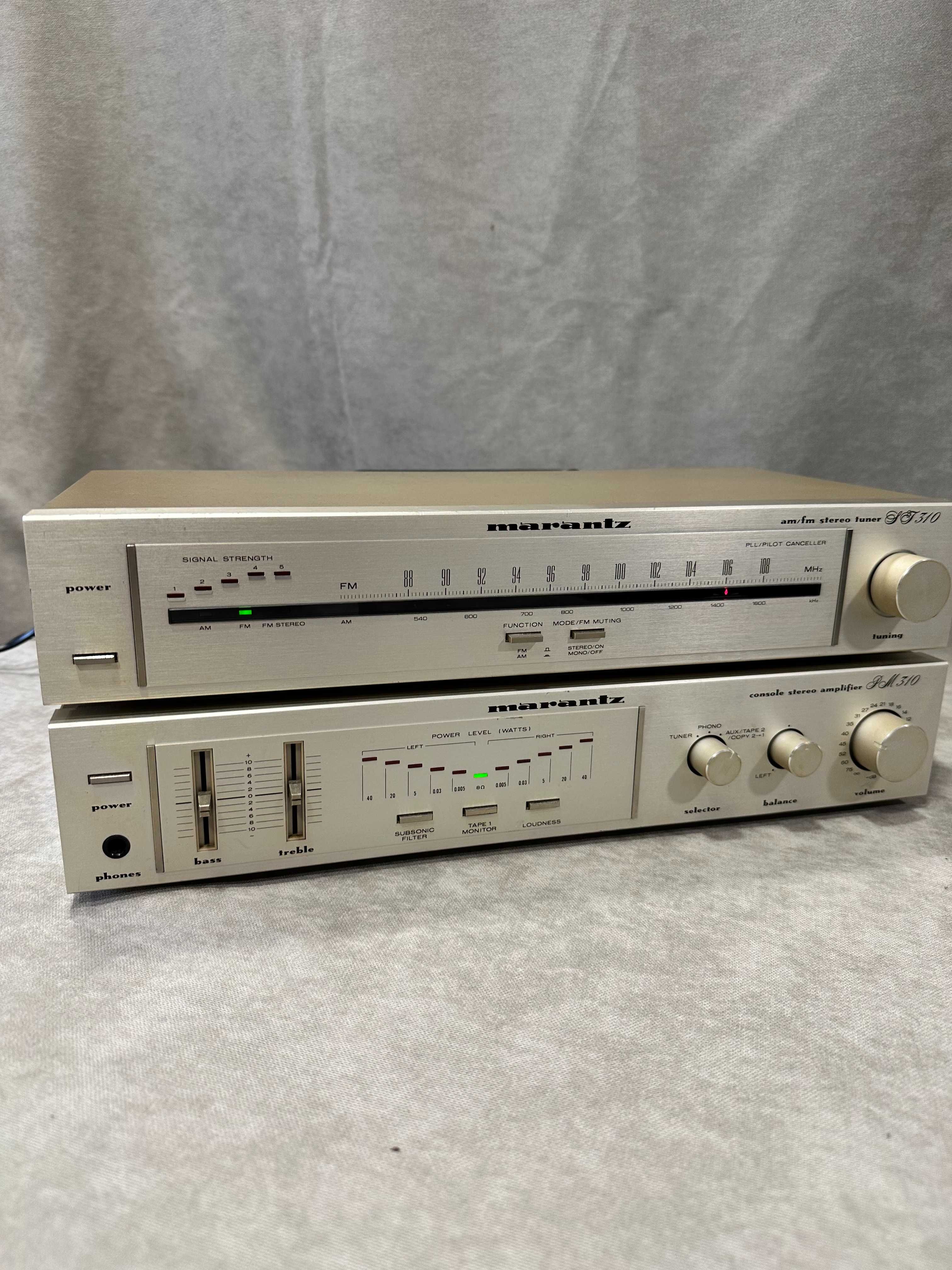 Zestaw Stereo Firmy Marantz, Wzmacniacz PM 310, tuner ST 310