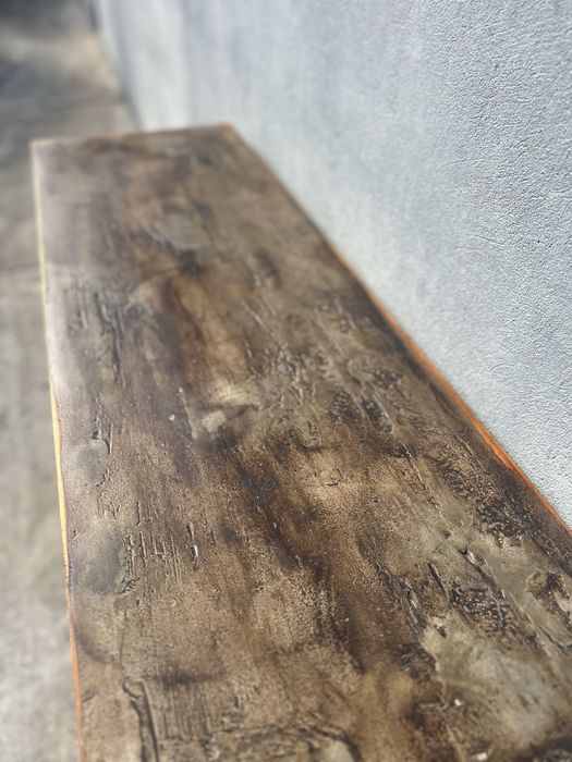 Meblownia konsola drewno i beton