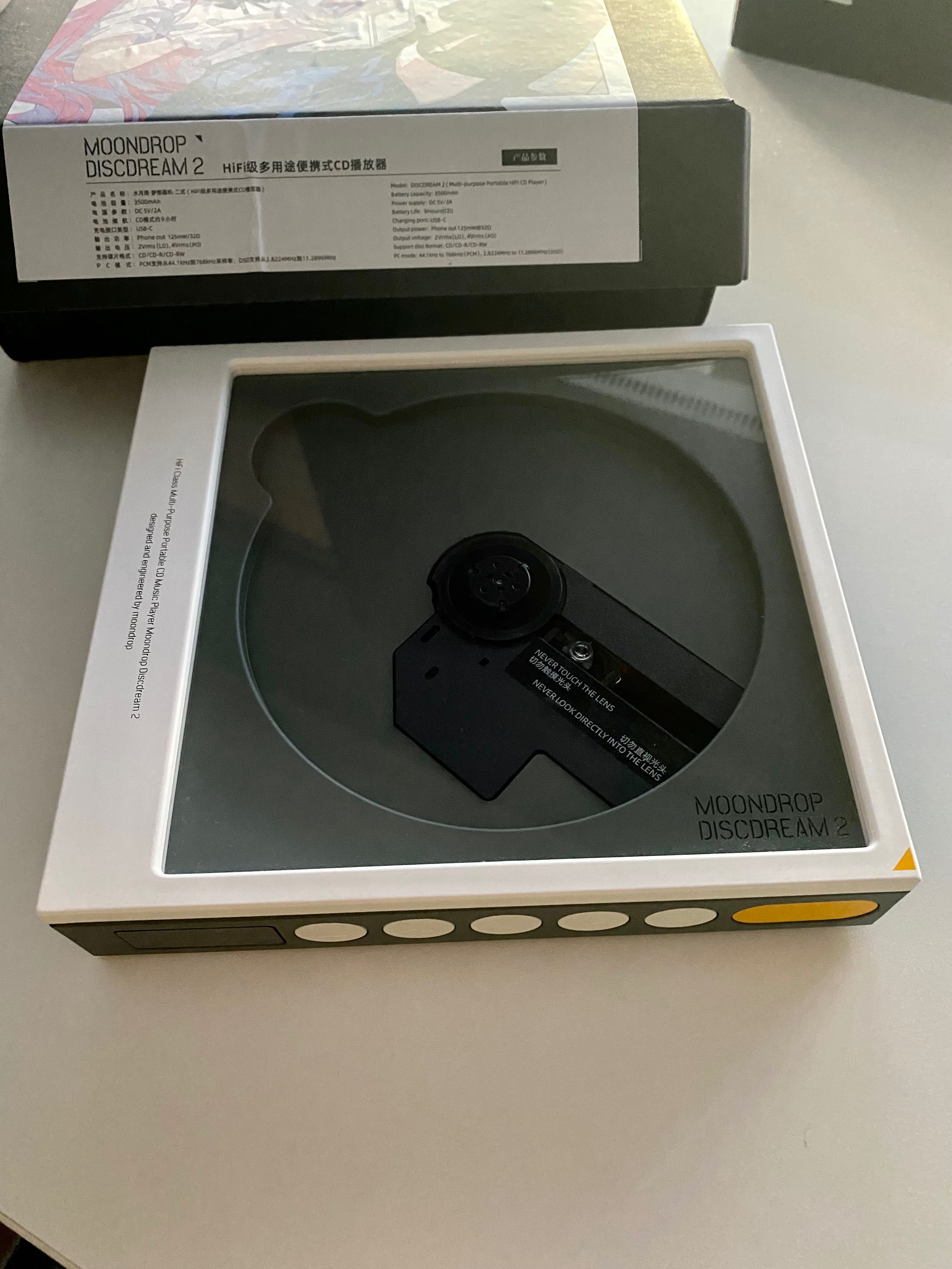 Moondrop discdream2 (Reprodutor CD portátil) c/portes incl.
