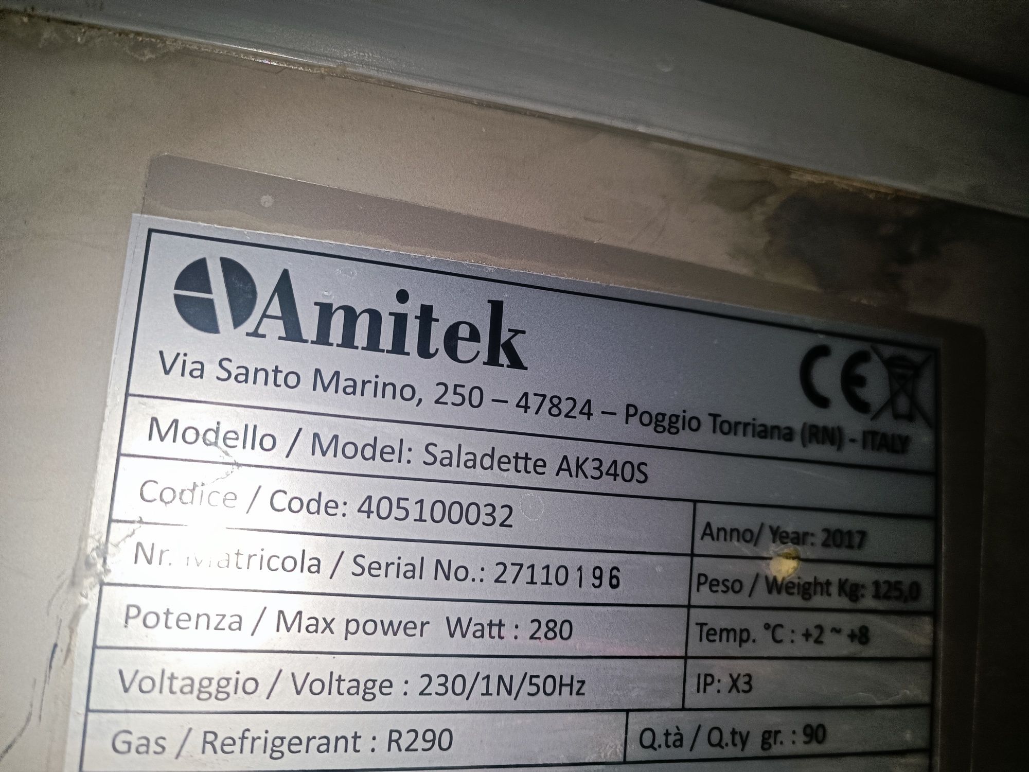 Стіл холодильний 137 см Amitek Італія
