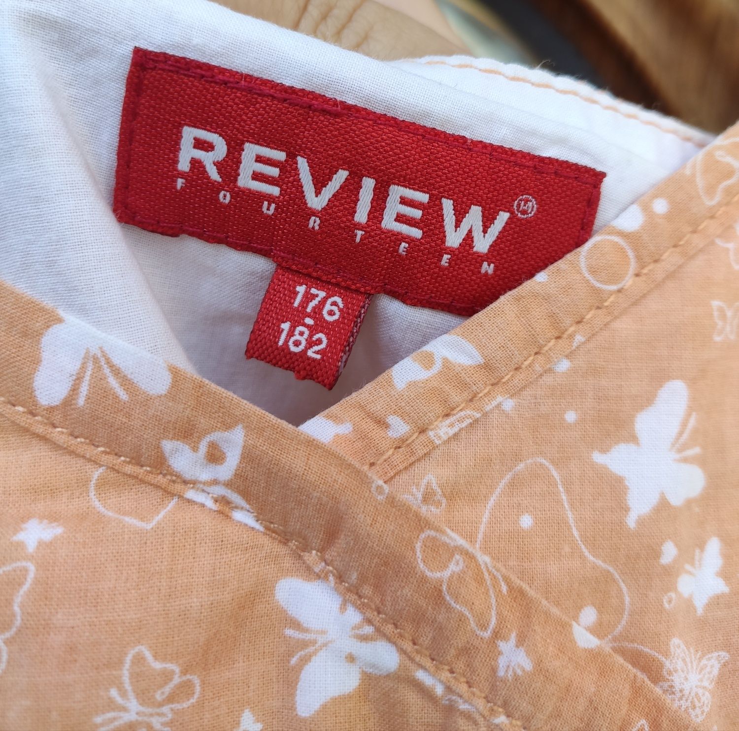 Pomarańczowa sukienka Review rozmiar M