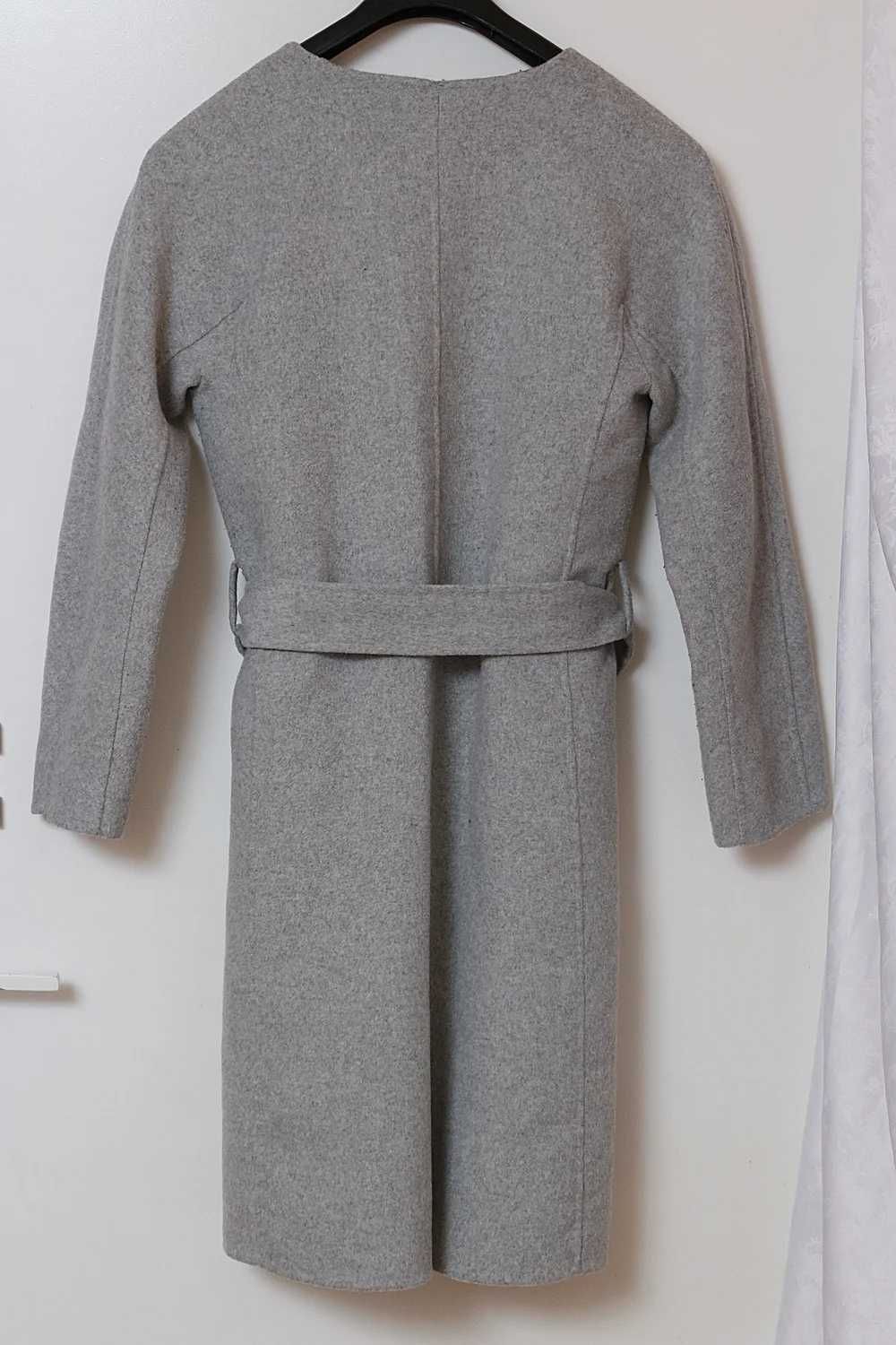 Płaszcz Reserved z domieszką wełny S 36 Wool Blend szary gray