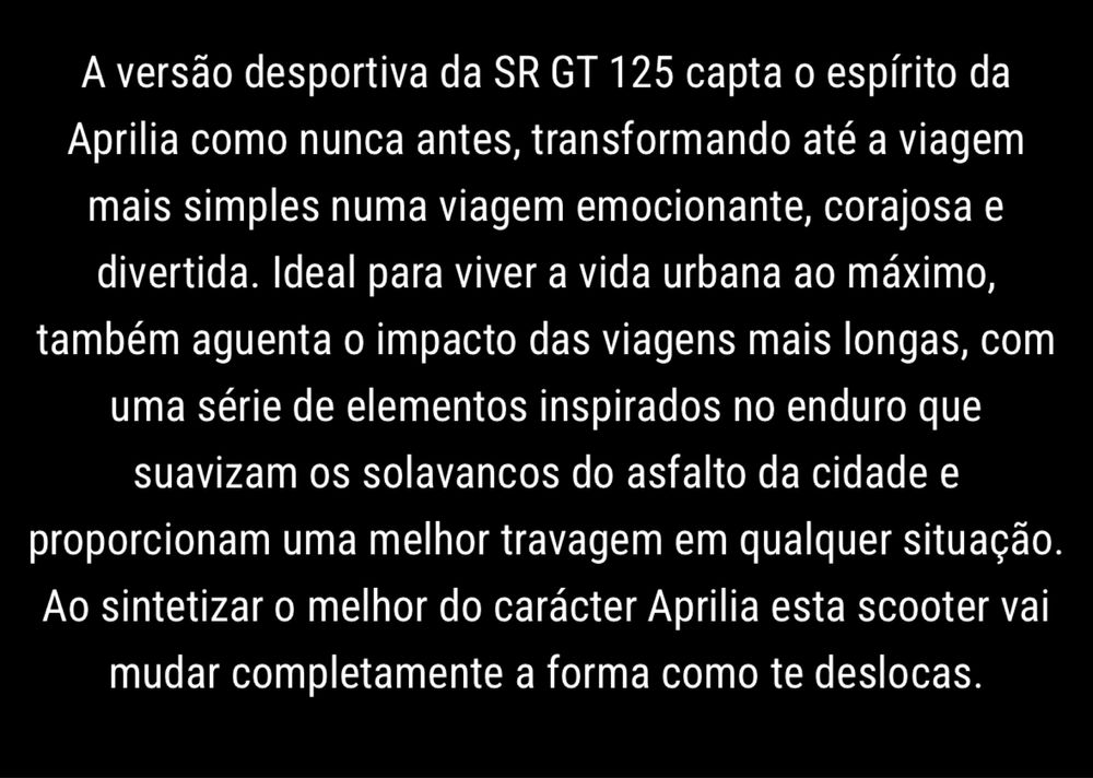 Aprilia SR GT SPORT 125 ABS