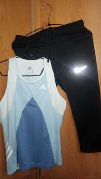 ADIDAS i NIKE zestaw sportowy nowe leginsy Gratis koszulka r.XS-S