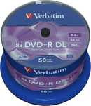 Płyta DVD Verbatim DVD+R DL 8,5 GB 50 szt.