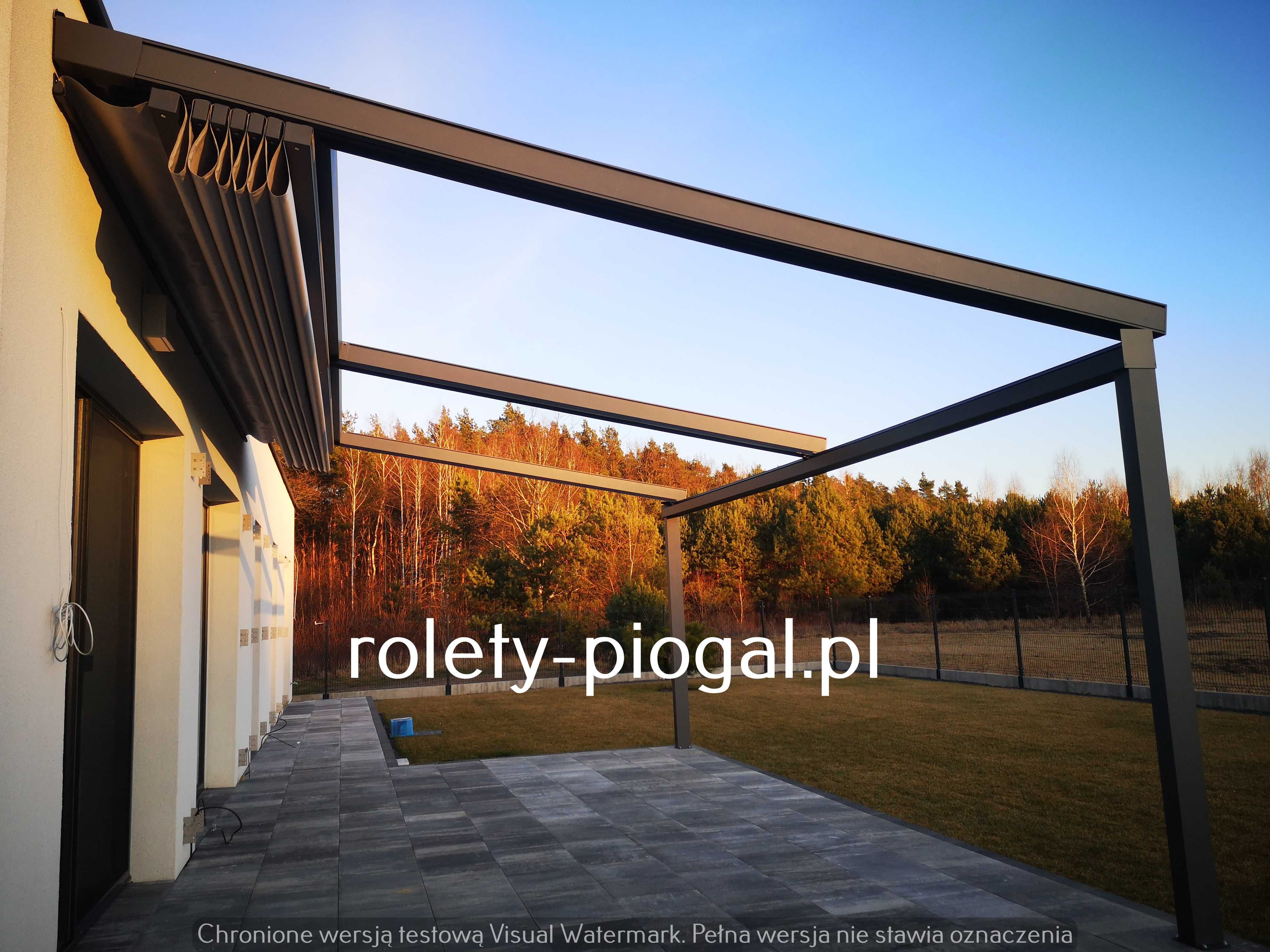 PERGOLA ALUMINIOWA Automatyczna DACH Zwijany Zadaszenie tarasu