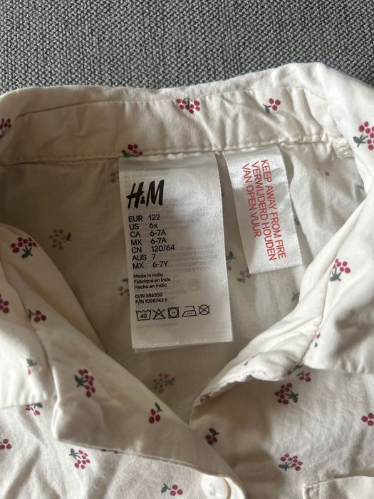 Piżama długi rękaw  H&M 122