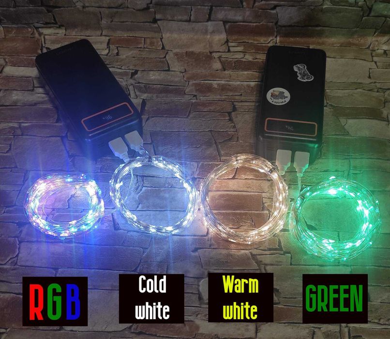 Новорічна гірлянда Роса 20 метрів / ЮСБ / USB