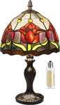 Lampa stołowa, biurkowa witrażowa w stylu TIFFANY ręcznie robiona 37cm