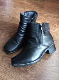 Czarne botki damskie ocieplane 36 czarne buty damskie używane