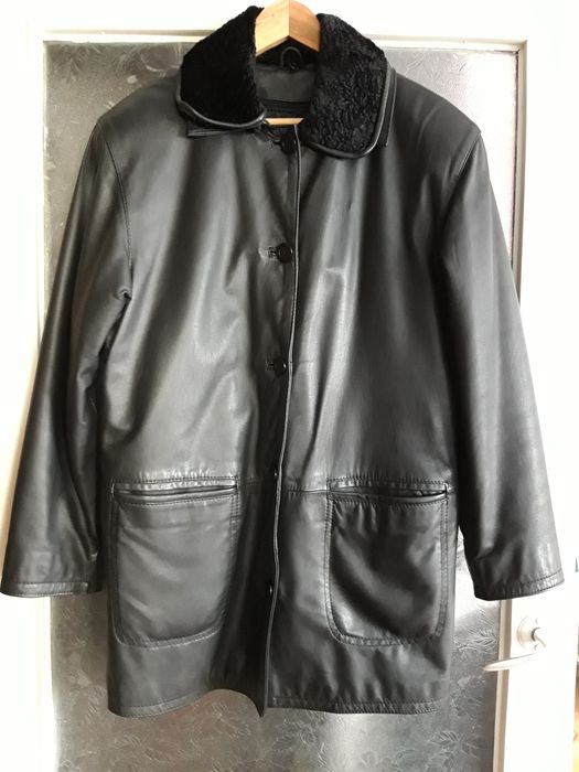 Czarna skórzana  kurtka damska rozmiar 40