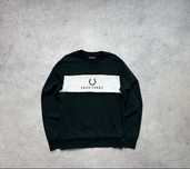 Мужская Кофта Свитшот Fred Perry С Большим Логотипом Оригинал M-L