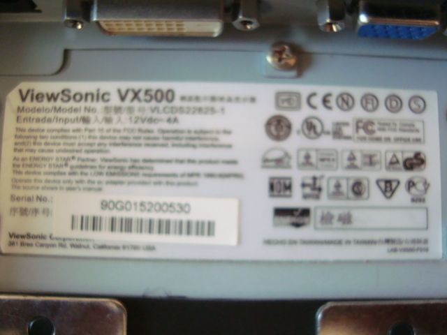 Монитор 15" с колонки, микрофон, Viewsonic VX500 не рабочий.