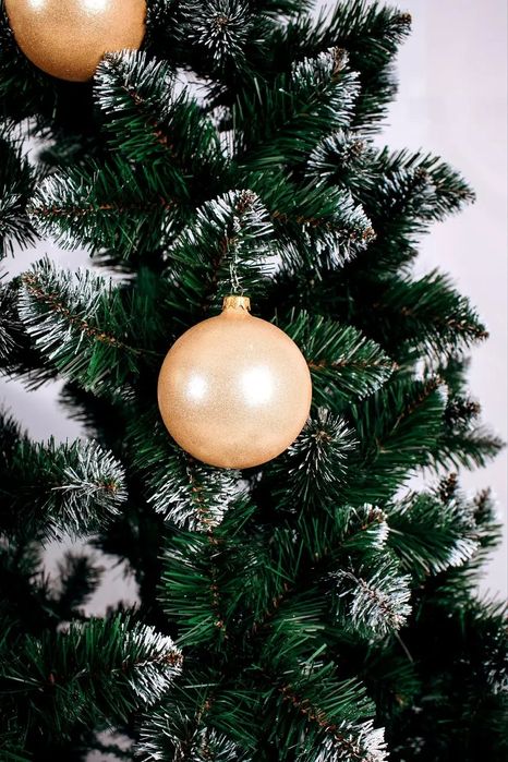 Ялинка штучна 1,8м з білими кінчиками пишна Елка искусственная ПВХ 180