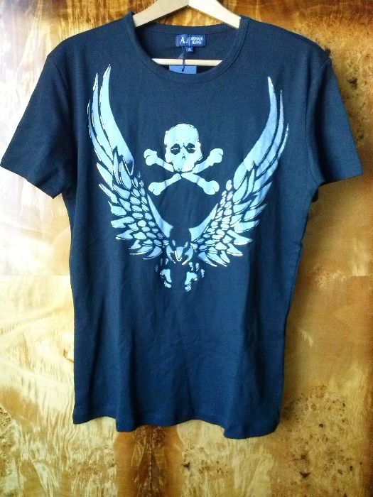 koszulka T-shirt AJ Armani Jeans czarna XL 100% bawełna NOWA damska