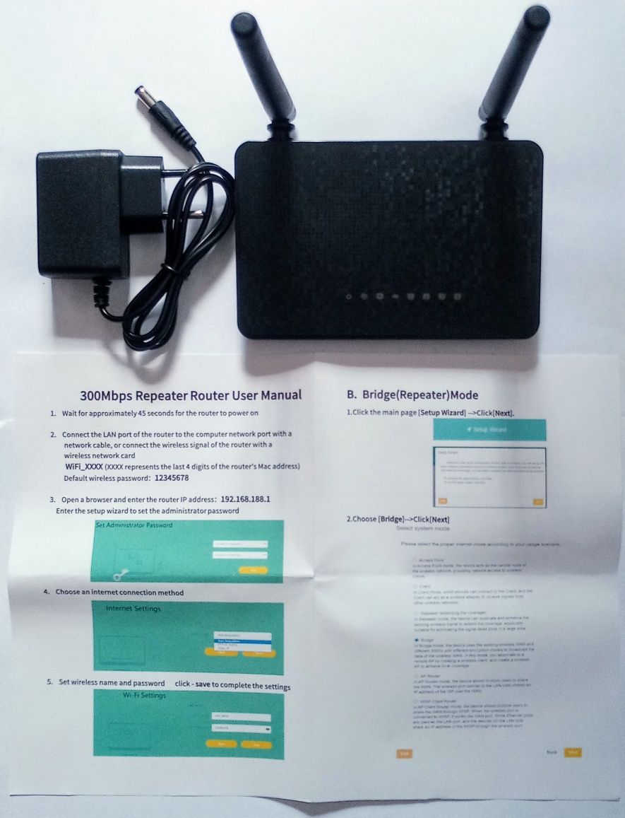 Wi Fi роутер маршрутизатор 2.4Ghz/300 Mbps Wireless N Router. Новый.