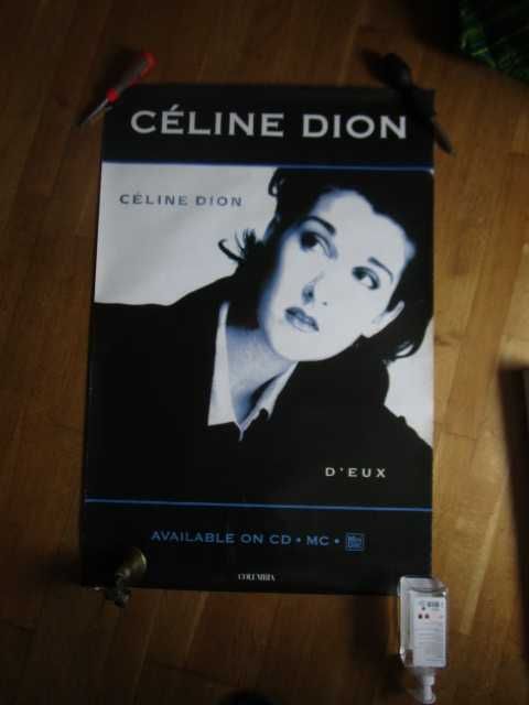 poster promocional Celine Dion  Leonard Cohen Bob Dylan Simply Red