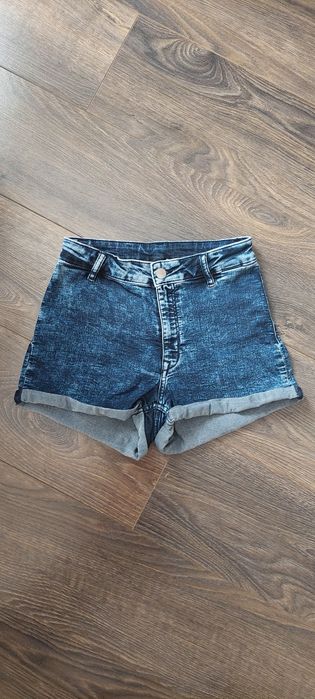 Szorty dżinsowe krótkie spodenki wyższy stan H&M 36
