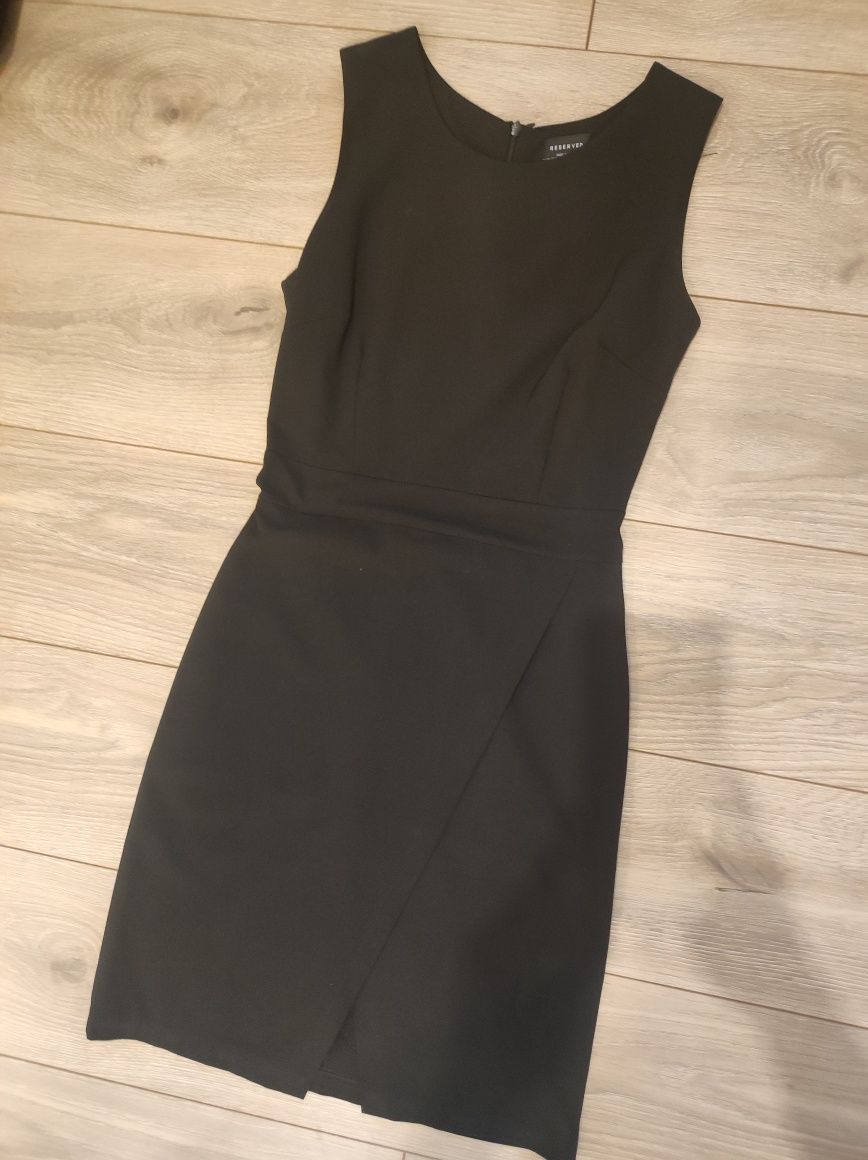 Czarna sukienka koktajlowa 34 XS koronka mała czarna