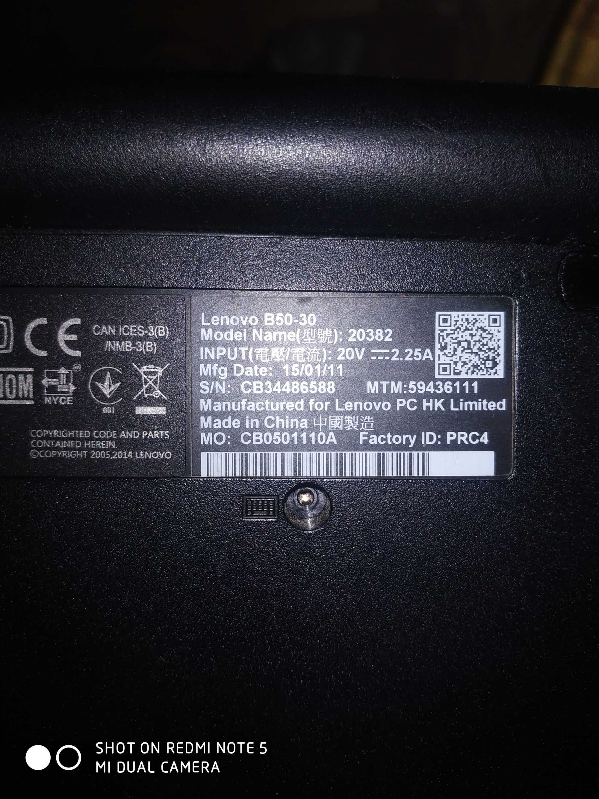 Ноутбук lenovo B50-30