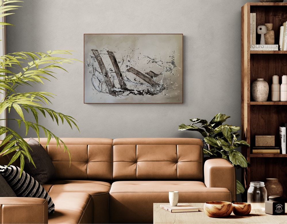 Quadro de arte abstrata tela tamanho 100x70cm
