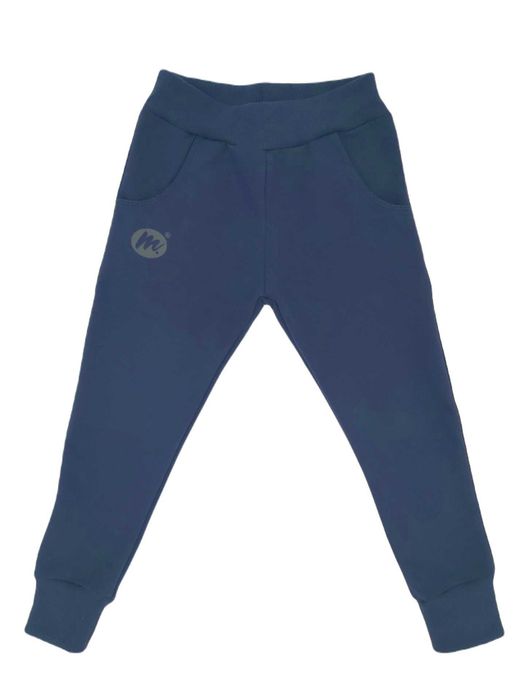 Spodnie dresowe granatowe 116 bawełna slim MROFI
