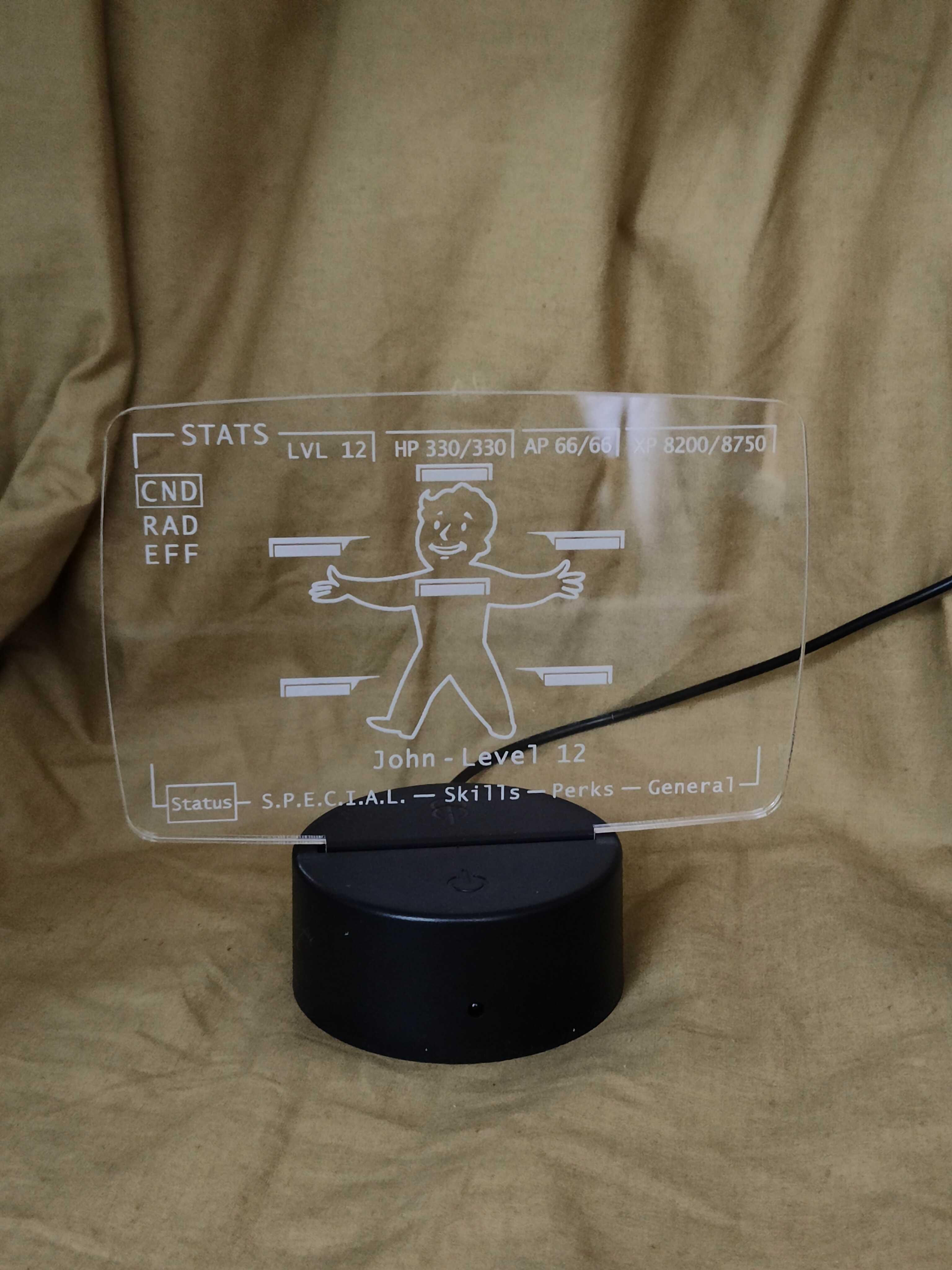 Pipboy Fallout - Lampka nocna RGB Pip-boy