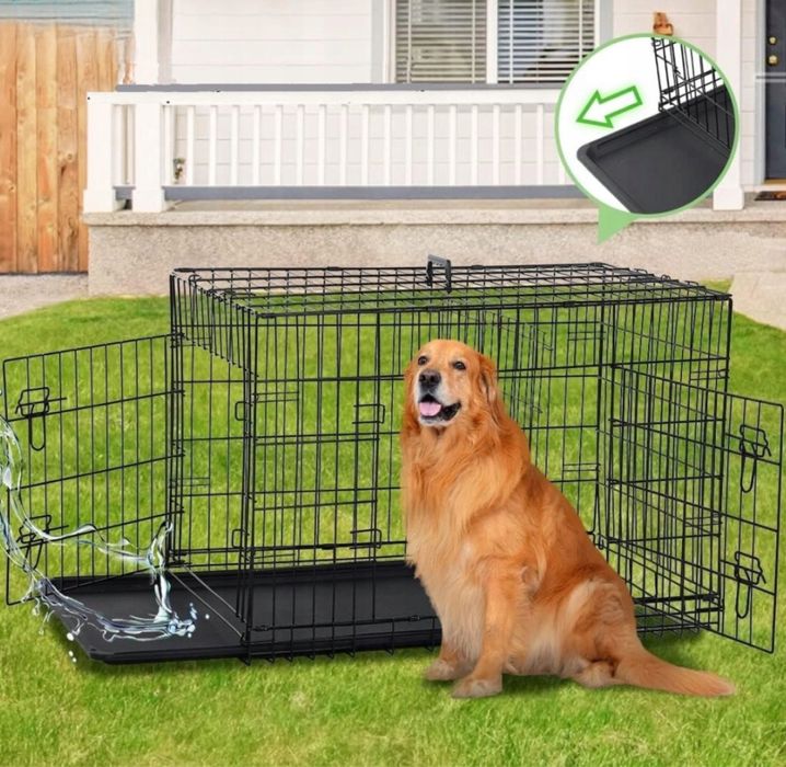 Metalowa Klatka Kojec dla dużego Psa Zwierząt TRANSPORTER 107x69x75 cm