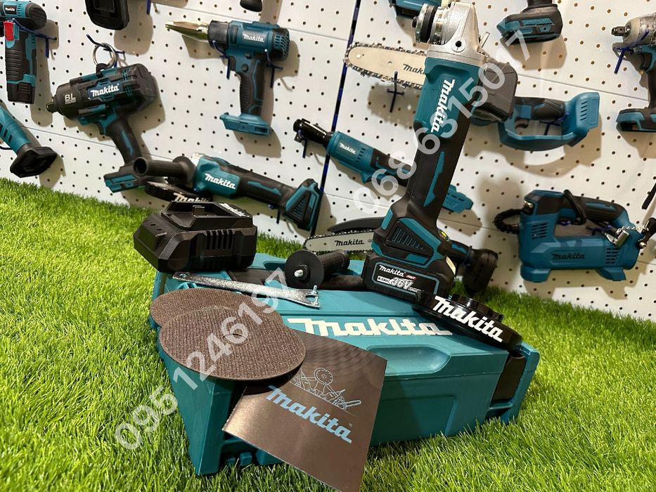 Болгарка аккумуляторная Makita DGA504 безщеточная мощная 1 АКБ 36V 8Ah