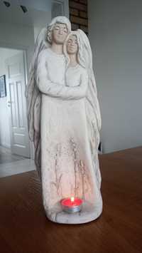 Figura figurka małżeńska anioły świecznik