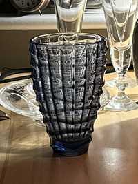 Kobaltowy wazon optyczny z lat 60-tych typu Tower