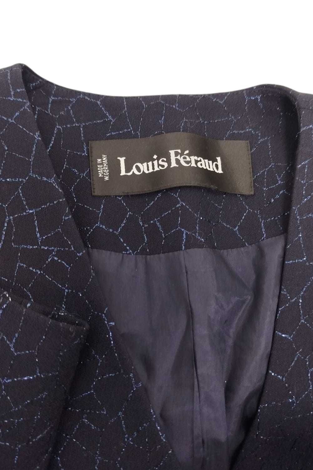 Vintage Shiny Wool Blazer Louis Feraud błyszczący wełniany żakie