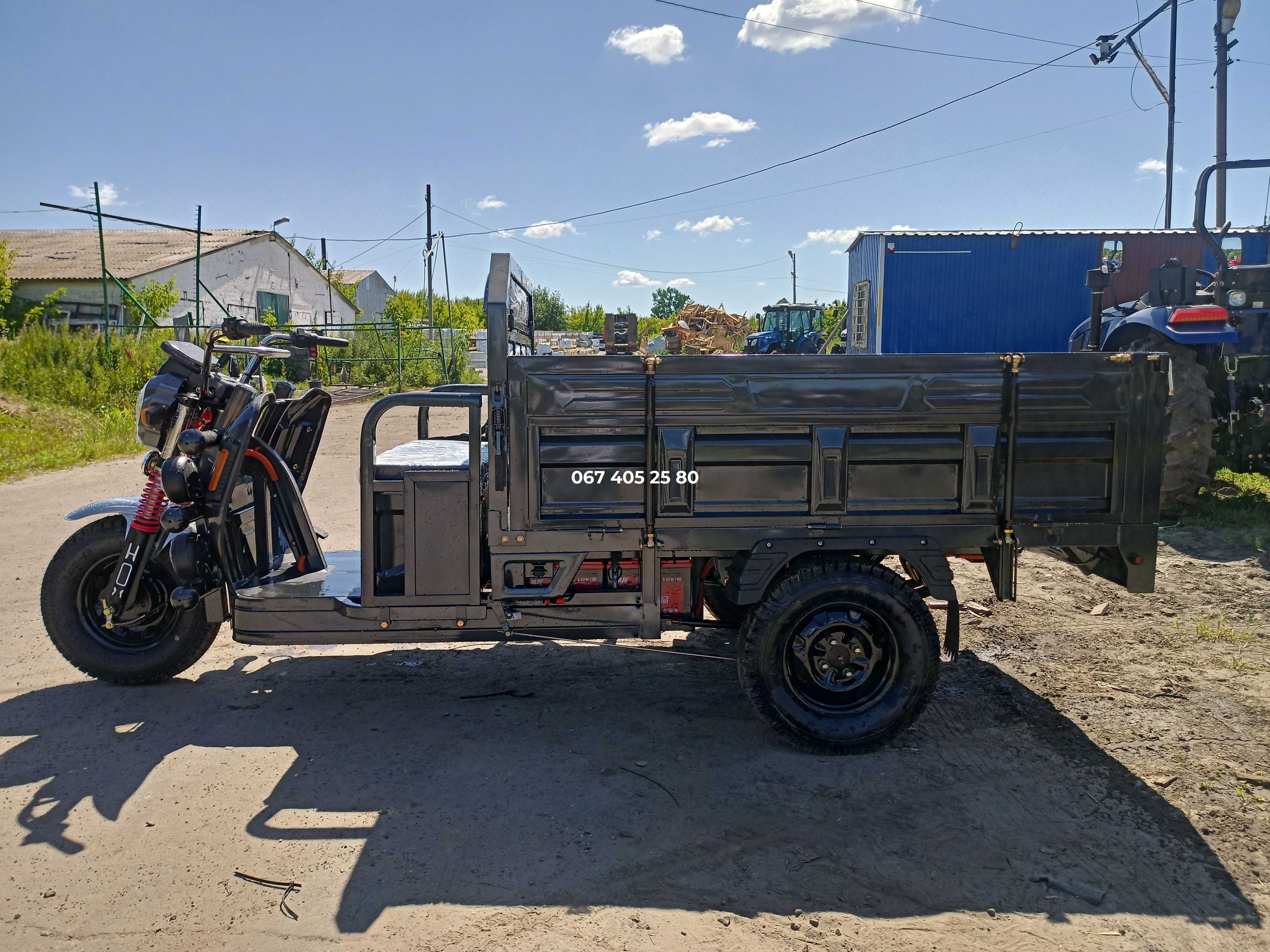Потужний Вантажний ЕлектроТрицикл XDAO 2200W 72V/100Ah Запас ходу 80км