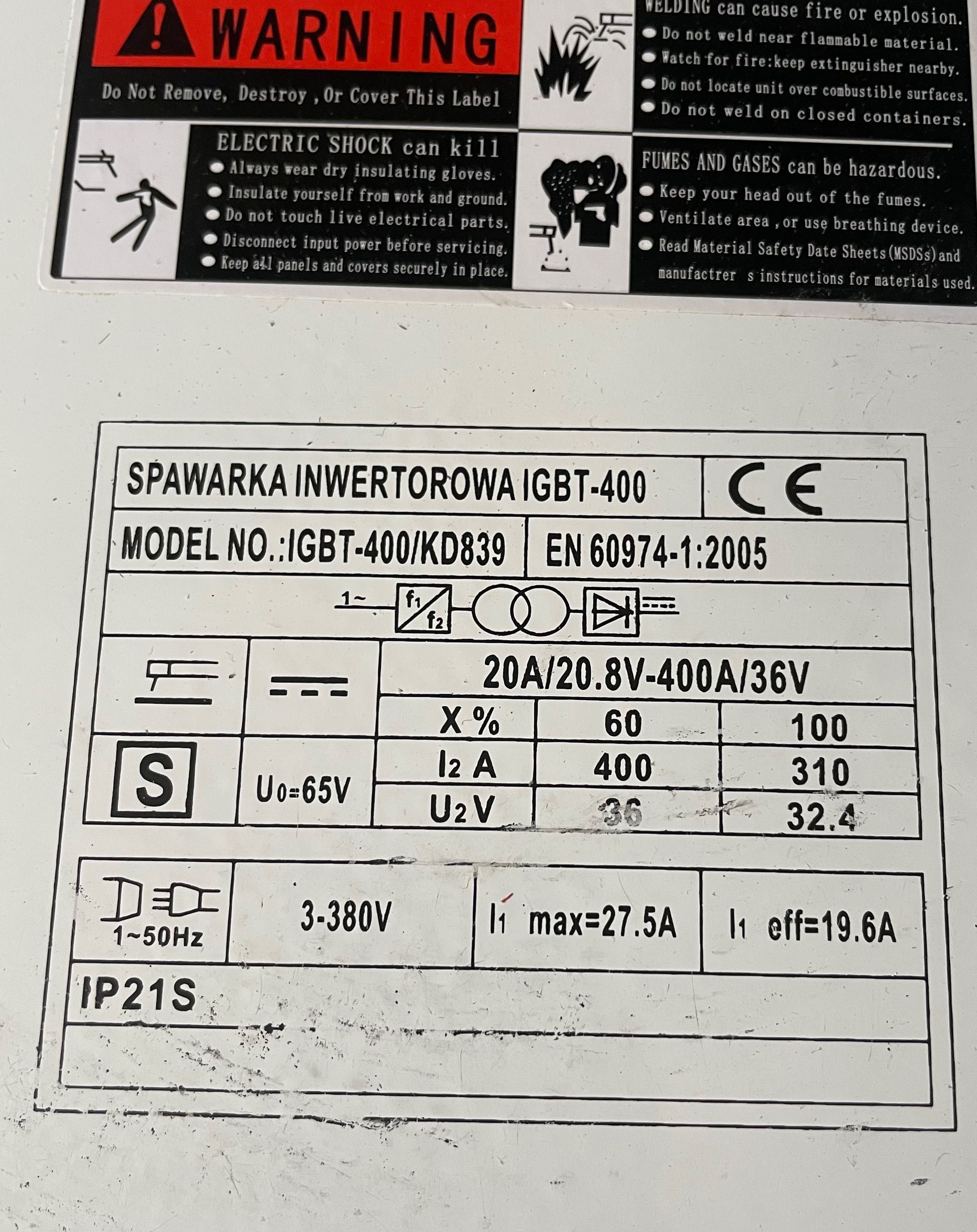 Зварка Kraft & Dele Professional IGBT 400