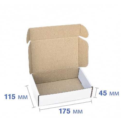 20шт Коробка картонна самосборная 220х60х100 подарочная коробка белая