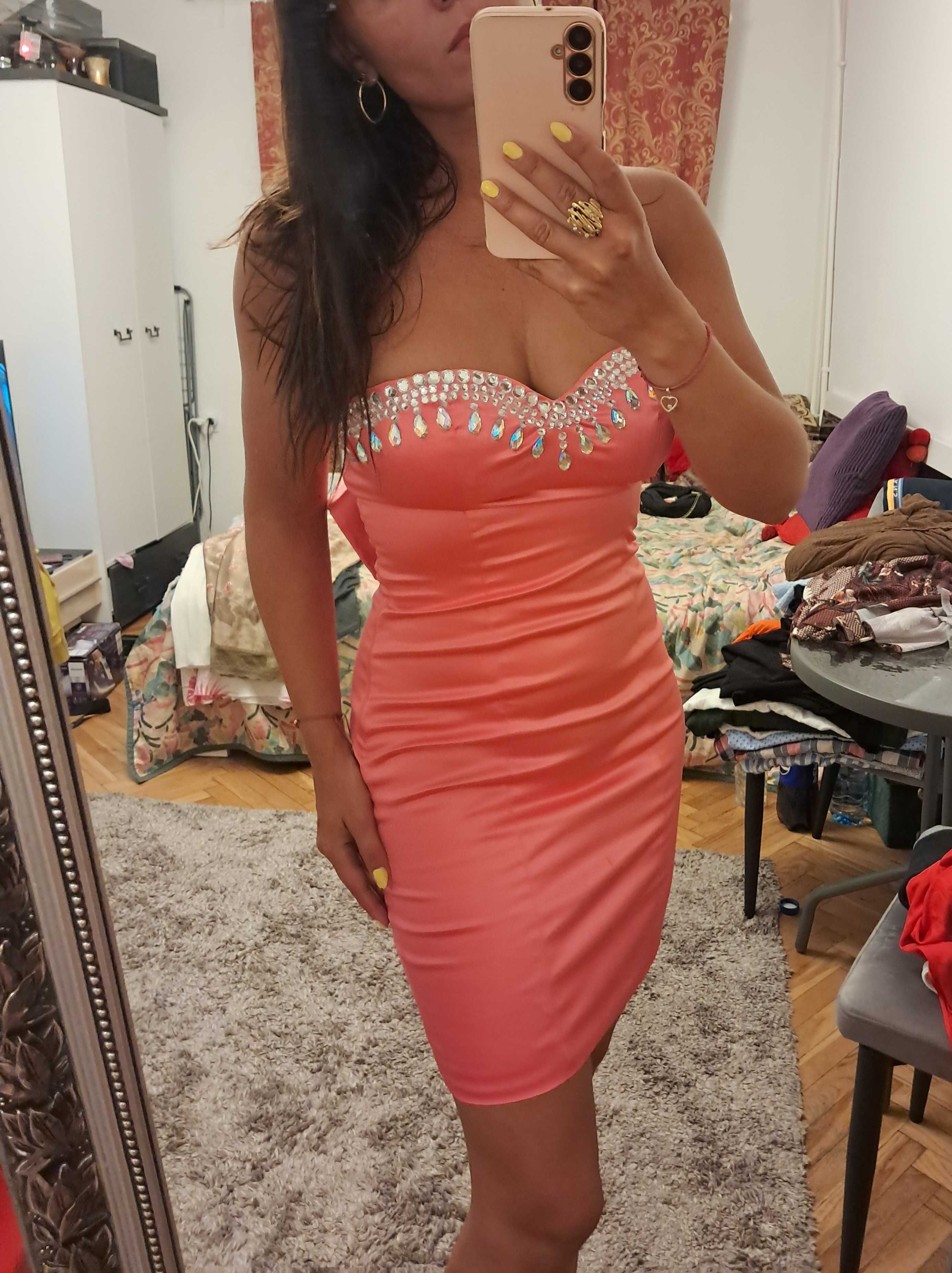 Piękna różowa sukienka Pretty Woman rozm. S