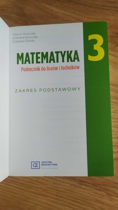 Matematyka 3, podręcznik, zakres podstawowy, Pazdro