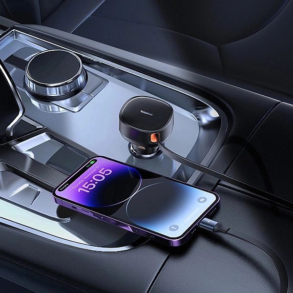 Ładowarka samochodowa Baseus Enjoyment Pro USB-C (żeńskie) / Lightning