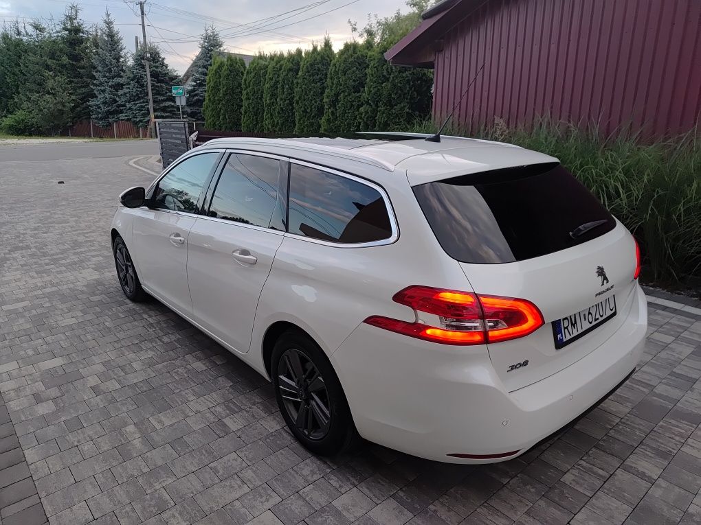 Peugeot 308 SW, 2019r, Allure, Full LED, EAT8, Biała perła, 104tyś.